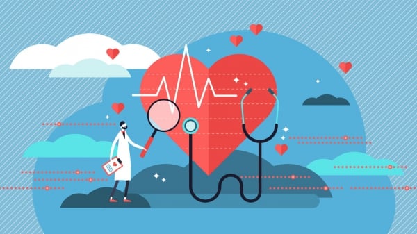 Heart disease modeling illustration